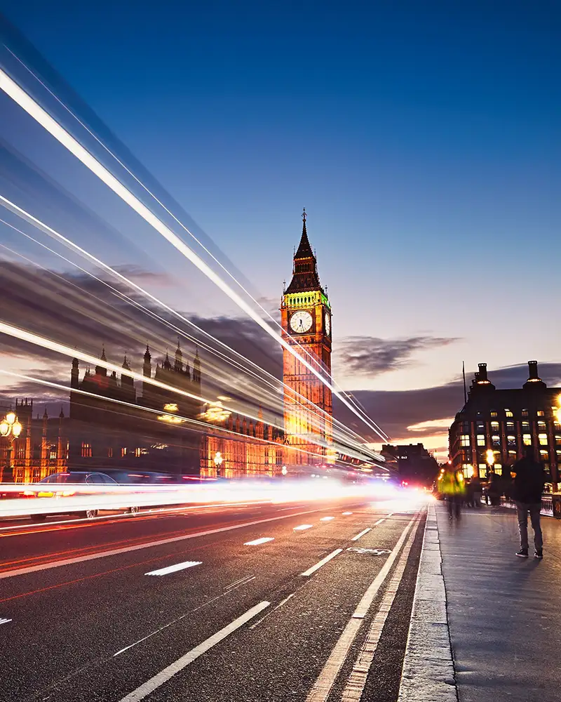 A long-exposure creative-lighting photograph &mdash; the kind of image members make after taking the Light Tricks Course.